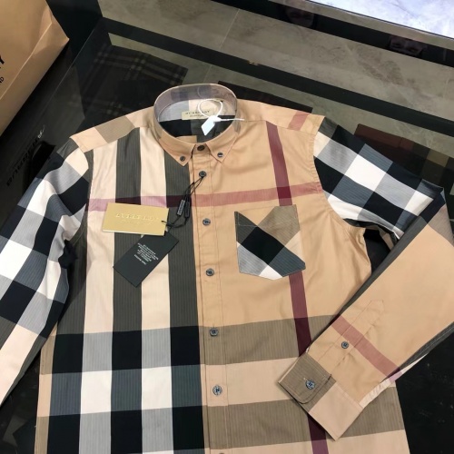 Replica Burberry Shirts Long Sleeved For Men #1009110 $64.00 USD for Wholesale