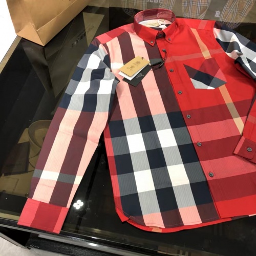 Replica Burberry Shirts Long Sleeved For Men #1009117 $64.00 USD for Wholesale