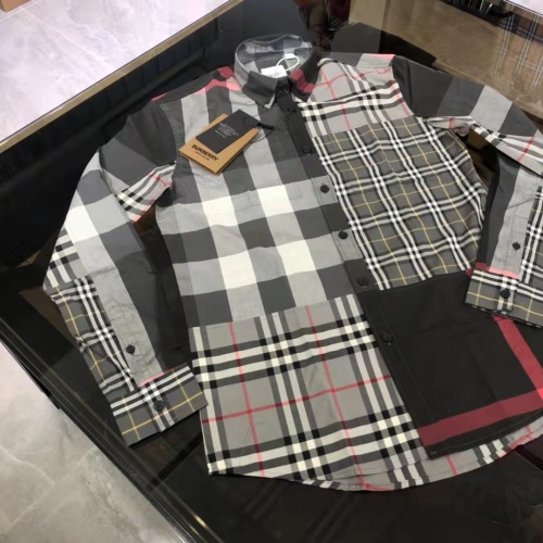 Replica Burberry Shirts Long Sleeved For Men #1009132 $72.00 USD for Wholesale