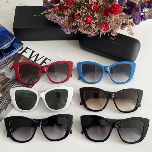 Replica Alexander McQueen AAA Quality Sunglasses #1011043 $52.00 USD for Wholesale