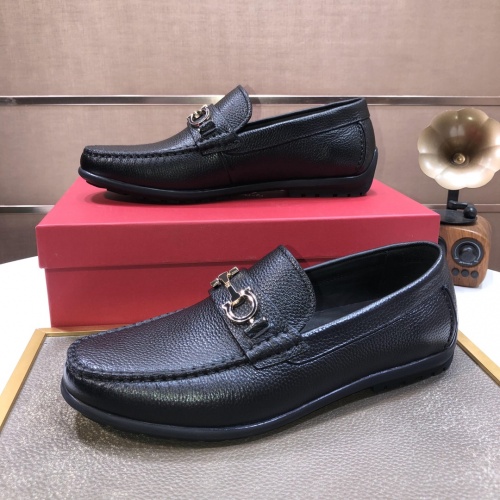 Replica Salvatore Ferragamo Leather Shoes For Men #1011397 $85.00 USD for Wholesale
