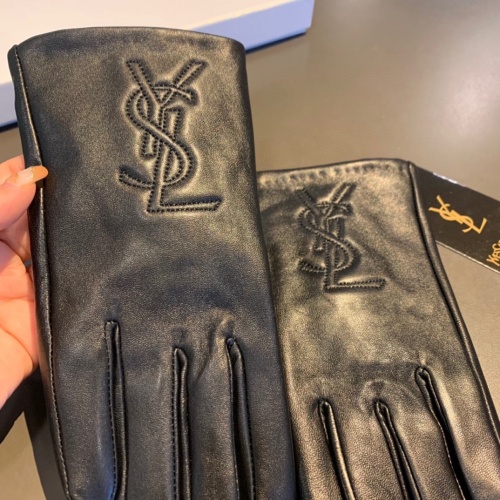 Replica Yves Saint Laurent Gloves For Women #1012683 $45.00 USD for Wholesale