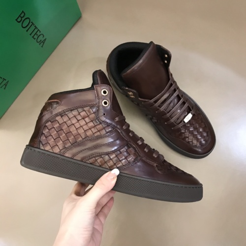 Replica Bottega Veneta High Tops Shoes For Men #1015877 $80.00 USD for Wholesale