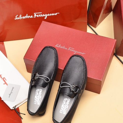 Replica Salvatore Ferragamo Leather Shoes For Men #1016986 $80.00 USD for Wholesale
