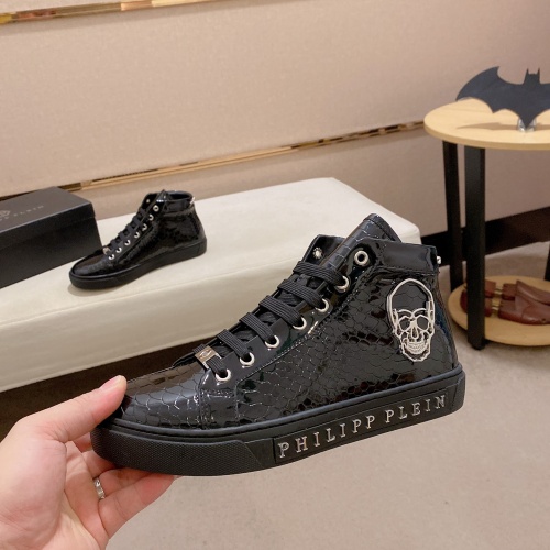 Replica Philipp Plein PP High Tops Shoes For Men #1020211, $82.00 USD, [ITEM#1020211], Replica Philipp Plein PP High Tops Shoes outlet from China