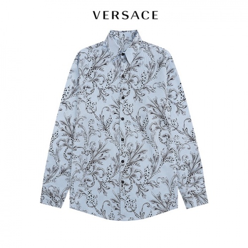 Replica Versace Shirts Long Sleeved For Men #1022086, $38.00 USD, [ITEM#1022086], Replica Versace Shirts outlet from China