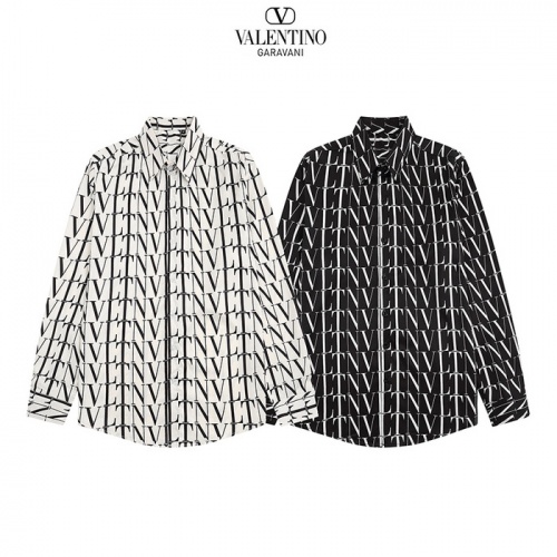 Replica Valentino Shirts Long Sleeved For Men #1022105 $38.00 USD for Wholesale