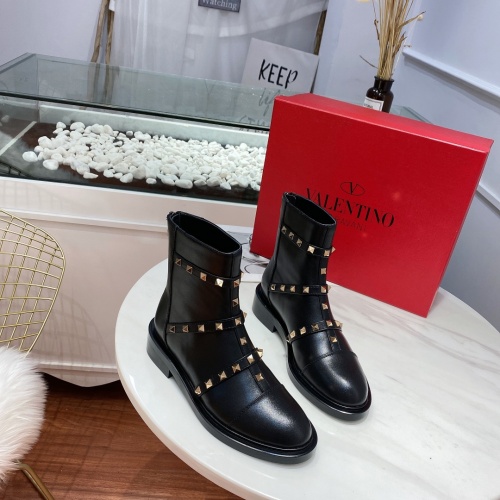 Replica Valentino Boots For Women #1022984 $100.00 USD for Wholesale