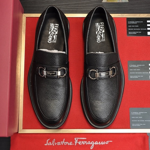Replica Salvatore Ferragamo Leather Shoes For Men #1023149 $112.00 USD for Wholesale