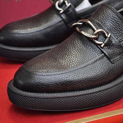 Replica Salvatore Ferragamo Leather Shoes For Men #1023155 $112.00 USD for Wholesale