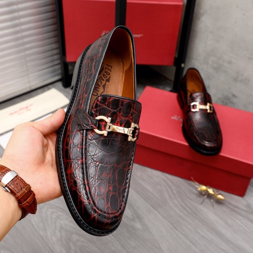 Replica Salvatore Ferragamo Leather Shoes For Men #1024883 $82.00 USD for Wholesale