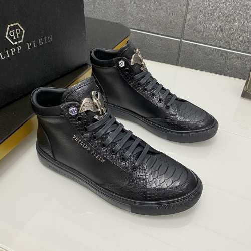 Replica Philipp Plein PP High Tops Shoes For Men #1025029, $85.00 USD, [ITEM#1025029], Replica Philipp Plein PP High Tops Shoes outlet from China