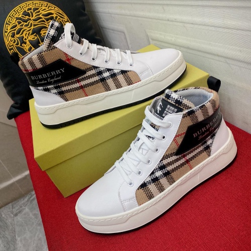 Replica Burberry High Tops Shoes For Men #1025146 $80.00 USD for Wholesale
