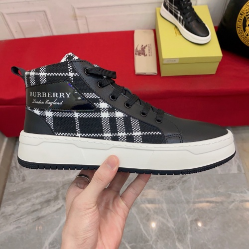 Replica Burberry High Tops Shoes For Men #1025147 $80.00 USD for Wholesale