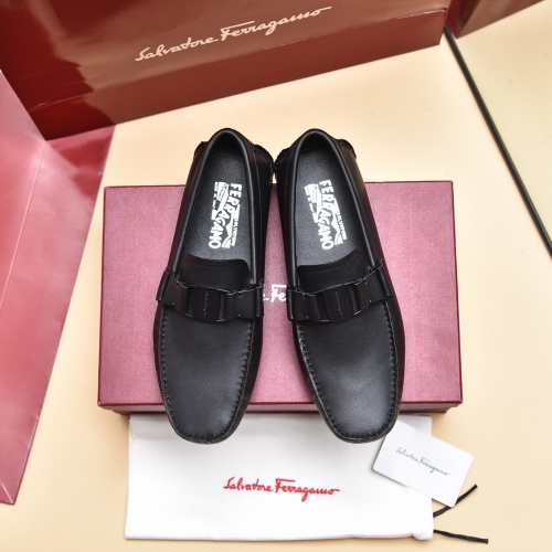 Replica Salvatore Ferragamo Leather Shoes For Men #1025220 $80.00 USD for Wholesale