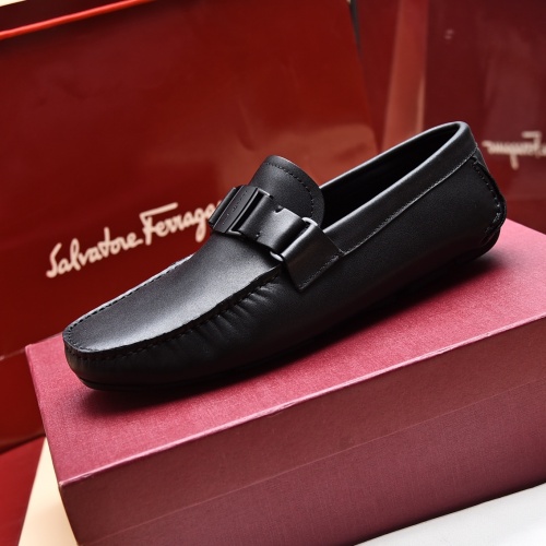 Replica Salvatore Ferragamo Leather Shoes For Men #1025220 $80.00 USD for Wholesale