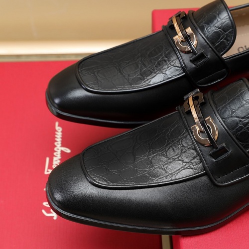 Replica Salvatore Ferragamo Leather Shoes For Men #1026026 $125.00 USD for Wholesale