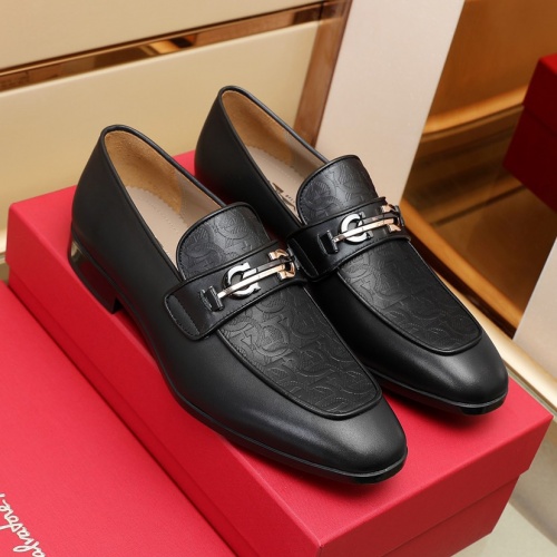 Replica Salvatore Ferragamo Leather Shoes For Men #1026027 $125.00 USD for Wholesale