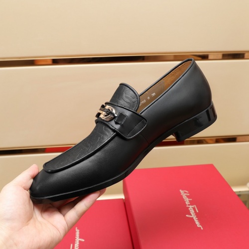 Replica Salvatore Ferragamo Leather Shoes For Men #1026027 $125.00 USD for Wholesale