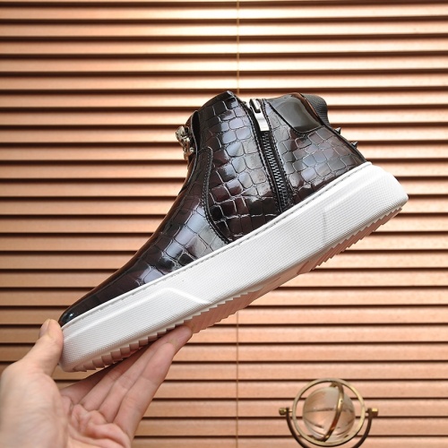 Replica Philipp Plein PP High Tops Shoes For Men #1026188 $88.00 USD for Wholesale