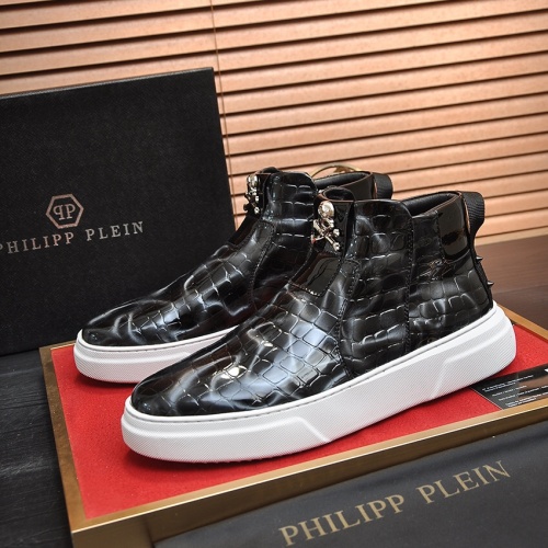 Replica Philipp Plein PP High Tops Shoes For Men #1026189, $88.00 USD, [ITEM#1026189], Replica Philipp Plein PP High Tops Shoes outlet from China