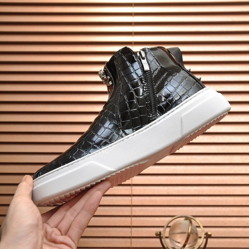 Replica Philipp Plein PP High Tops Shoes For Men #1026190 $88.00 USD for Wholesale