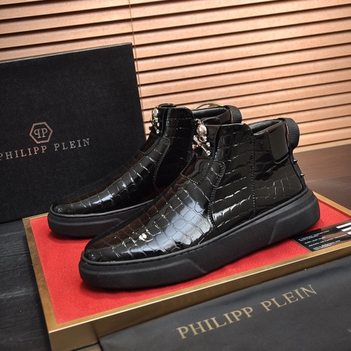 Replica Philipp Plein PP High Tops Shoes For Men #1026191, $88.00 USD, [ITEM#1026191], Replica Philipp Plein PP High Tops Shoes outlet from China