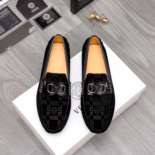 Replica Versace Leather Shoes For Men #1026227 $68.00 USD for Wholesale