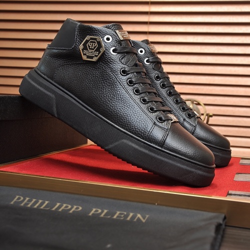 Replica Philipp Plein PP High Tops Shoes For Men #1026277 $88.00 USD for Wholesale