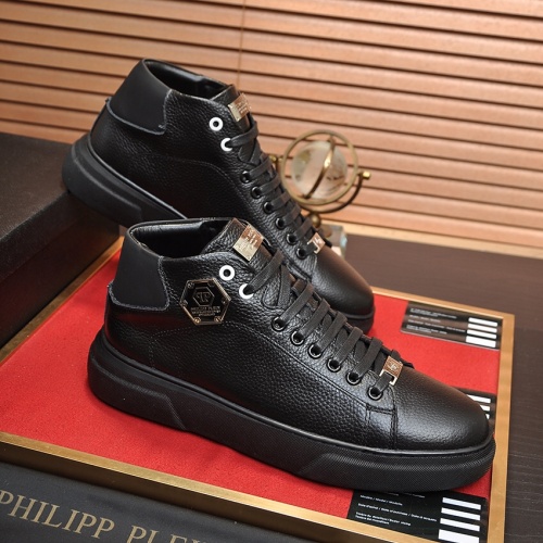 Replica Philipp Plein PP High Tops Shoes For Men #1026277 $88.00 USD for Wholesale
