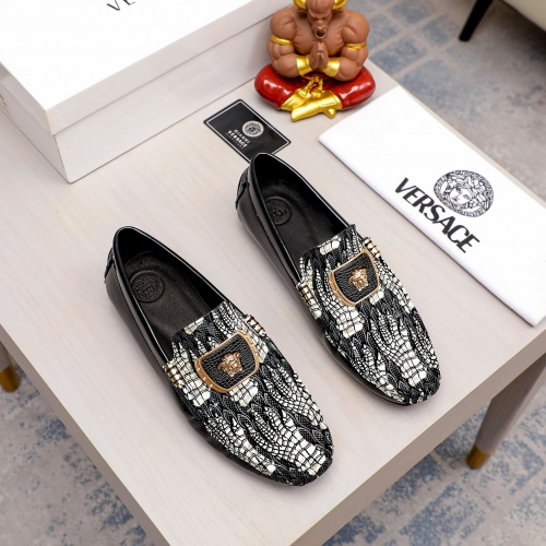 Replica Versace Leather Shoes For Men #1026896 $68.00 USD for Wholesale