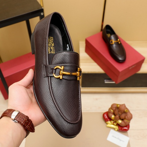 Replica Salvatore Ferragamo Leather Shoes For Men #1026904 $80.00 USD for Wholesale