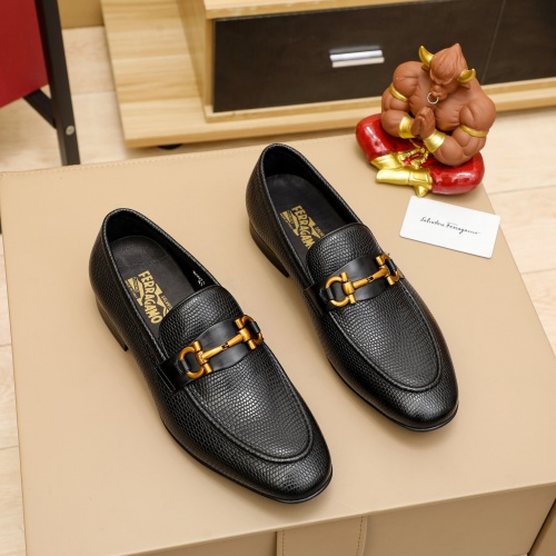 Replica Salvatore Ferragamo Leather Shoes For Men #1026905 $80.00 USD for Wholesale