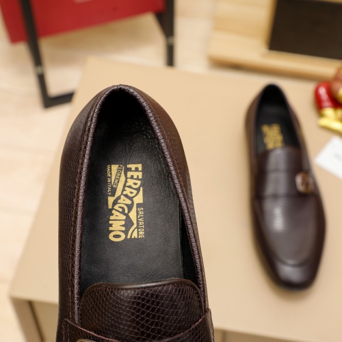 Replica Salvatore Ferragamo Leather Shoes For Men #1026906 $80.00 USD for Wholesale
