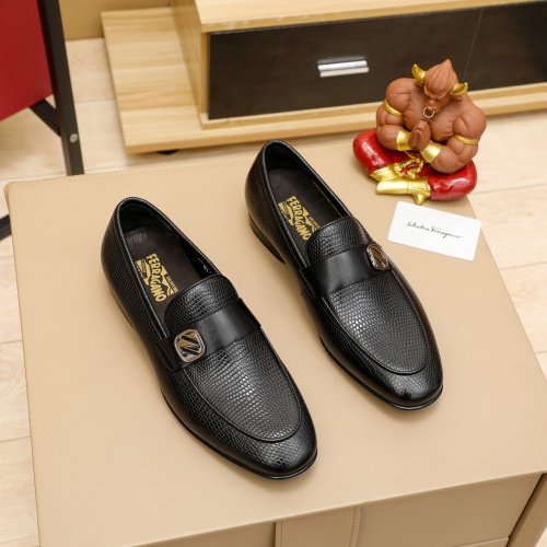 Replica Salvatore Ferragamo Leather Shoes For Men #1026907 $80.00 USD for Wholesale