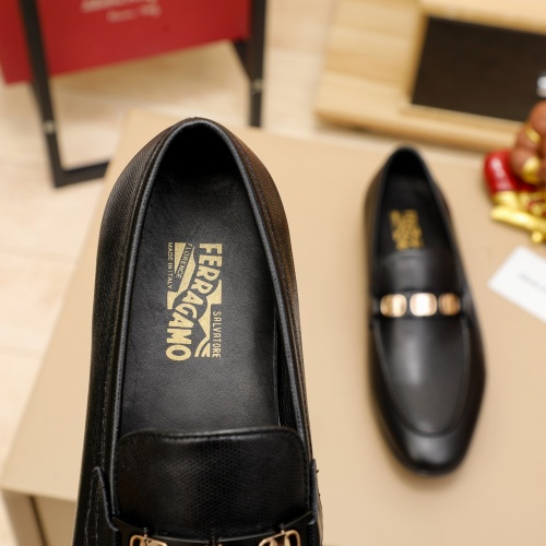 Replica Salvatore Ferragamo Leather Shoes For Men #1026909 $80.00 USD for Wholesale