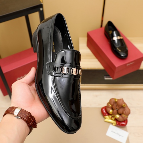 Replica Salvatore Ferragamo Leather Shoes For Men #1026910 $80.00 USD for Wholesale