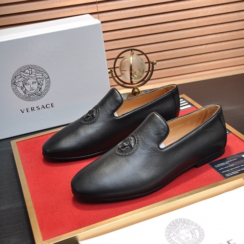Replica Versace Leather Shoes For Men #1026984, $98.00 USD, [ITEM#1026984], Replica Versace Leather Shoes outlet from China