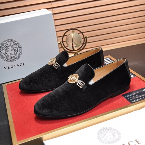 Replica Versace Leather Shoes For Men #1026985, $98.00 USD, [ITEM#1026985], Replica Versace Leather Shoes outlet from China