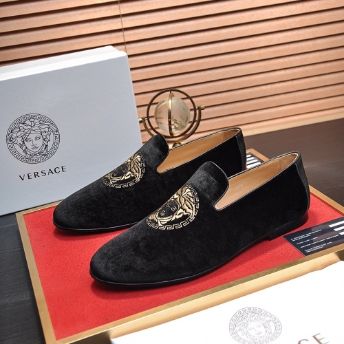 Replica Versace Leather Shoes For Men #1026986, $98.00 USD, [ITEM#1026986], Replica Versace Leather Shoes outlet from China