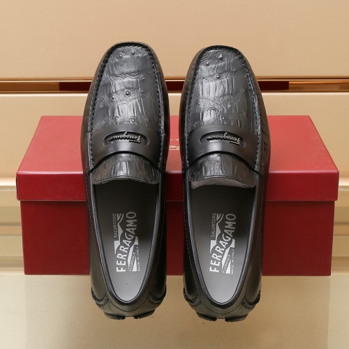 Replica Salvatore Ferragamo Leather Shoes For Men #1027040 $100.00 USD for Wholesale
