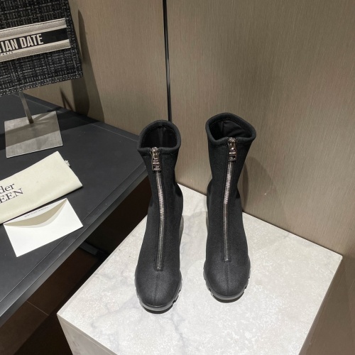 Replica Alexander McQueen Boots For Women #1027525 $100.00 USD for Wholesale