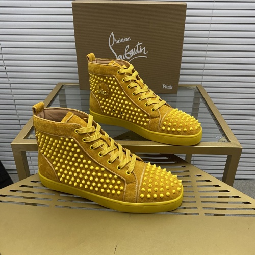 Replica Christian Louboutin High Top Shoes For Men #1027681, $105.00 USD, [ITEM#1027681], Replica Christian Louboutin High Top Shoes outlet from China