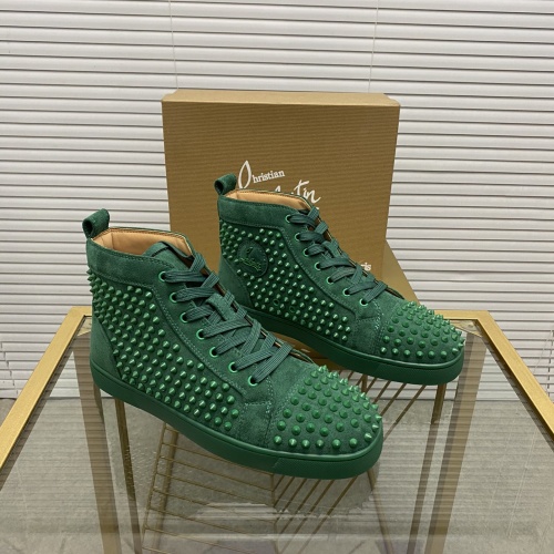 Replica Christian Louboutin High Top Shoes For Men #1027683, $105.00 USD, [ITEM#1027683], Replica Christian Louboutin High Top Shoes outlet from China