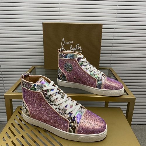 Replica Christian Louboutin High Top Shoes For Men #1027686, $108.00 USD, [ITEM#1027686], Replica Christian Louboutin High Top Shoes outlet from China