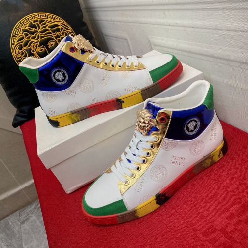 Replica Versace High Tops Shoes For Men #1028702 $76.00 USD for Wholesale