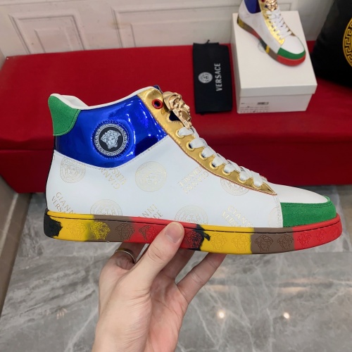Replica Versace High Tops Shoes For Men #1028702 $76.00 USD for Wholesale