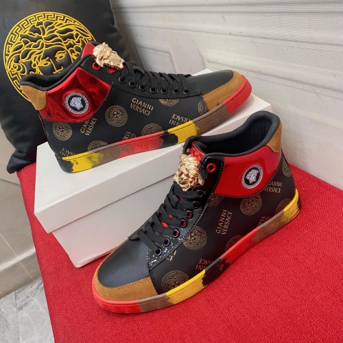 Replica Versace High Tops Shoes For Men #1028703 $76.00 USD for Wholesale