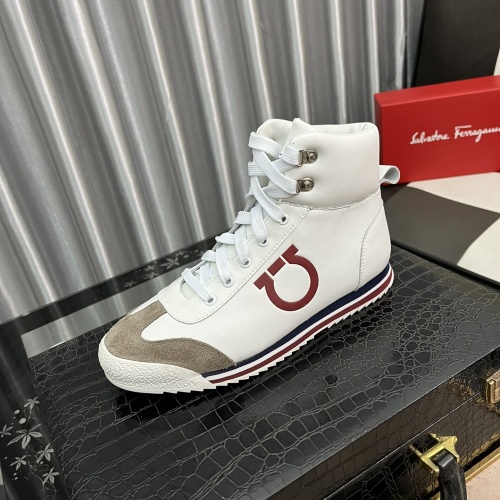 Replica Salvatore Ferragamo High Tops Shoes For Men #1028721 $88.00 USD for Wholesale