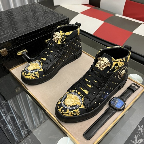 Replica Versace High Tops Shoes For Men #1028726, $76.00 USD, [ITEM#1028726], Replica Versace High Tops Shoes outlet from China